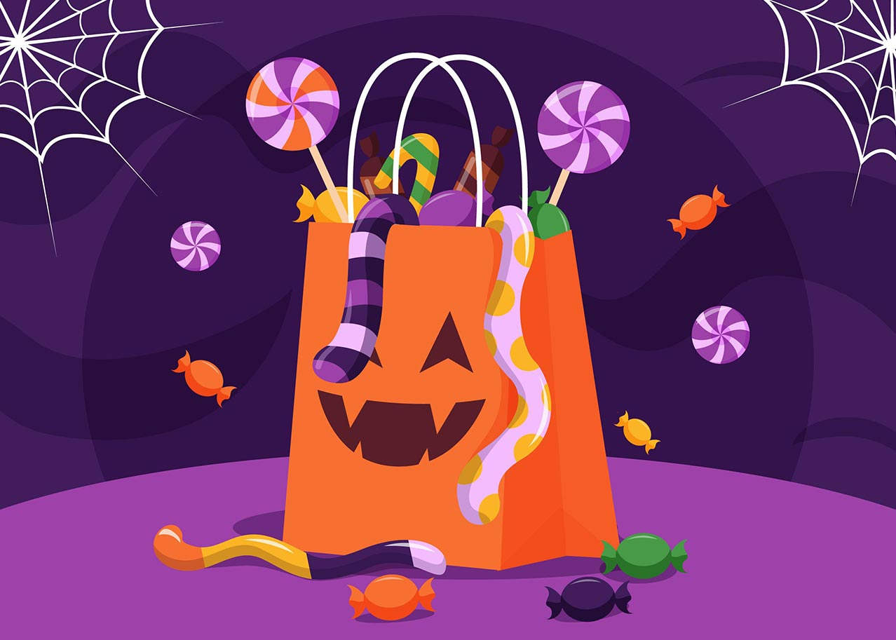 personalised shopper bags halloween