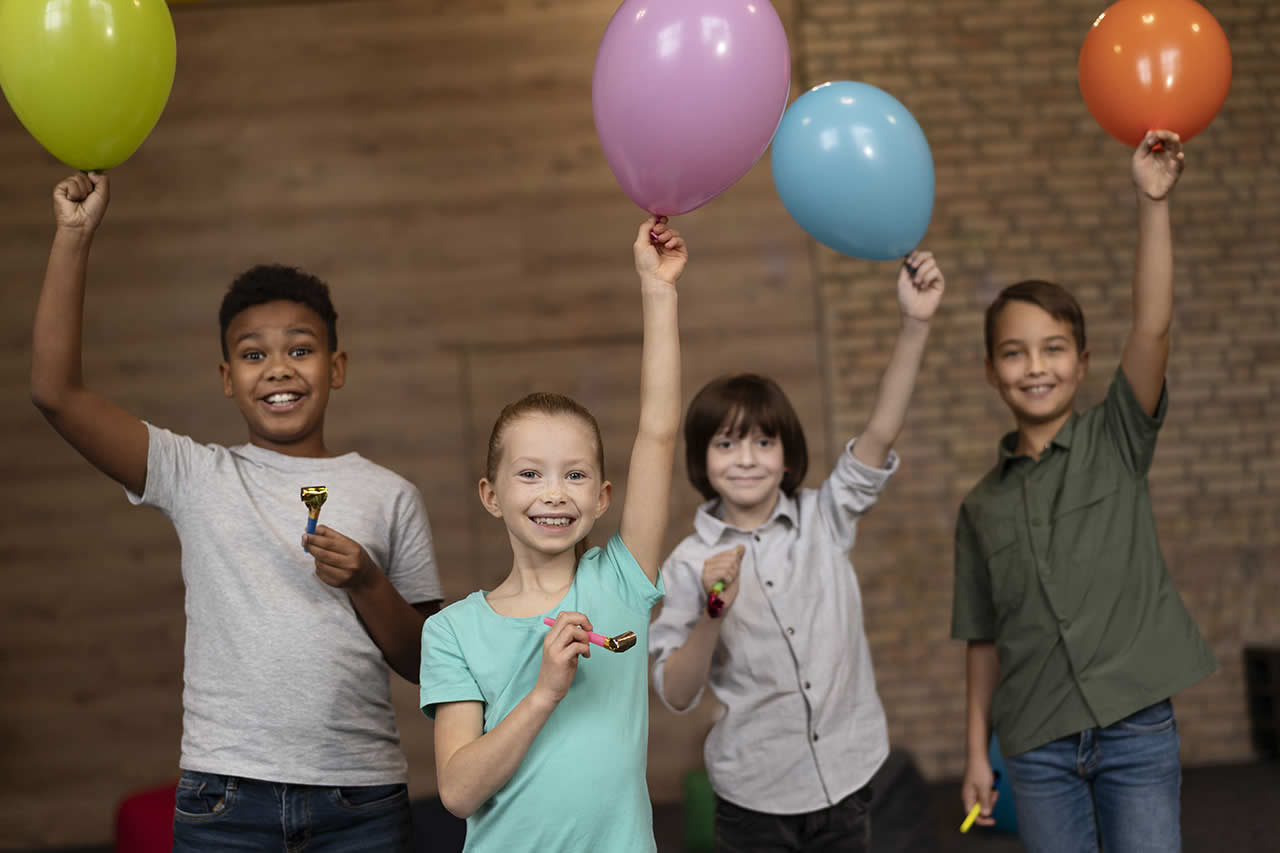 colorful biodegradable balloons