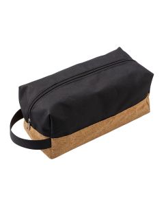 LYNN - Polyester and cork toilet bag 