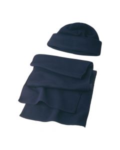 ALNA - Polyester fleece (200 gr/m²) beanie and scarf Russo