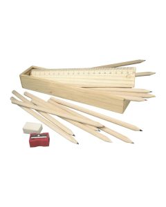 CARMELITA - Wooden box with pencils 