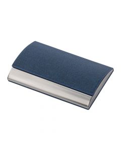 EVANSTON - PU and stainless steel business card holder Matteo