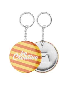 KEYBADGE BOTTLE - pin button keyring