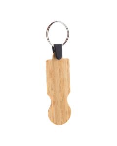 BOOCART - bamboo trolley coin keyring
