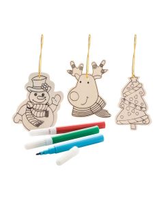 ANDOYA - colouring Christmas tree ornaments, 3 pcs