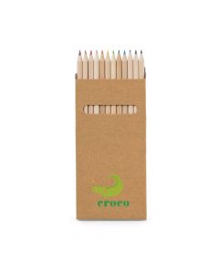 CROCO - Pencil box with 12 coloured pencils