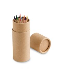 CYLINDER - Pencil box with 12 coloured pencils