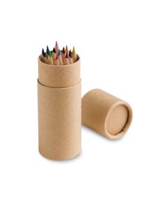 CYLINDER - Pencil box with 12 coloured pencils