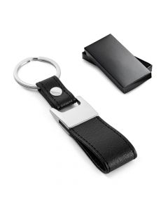 BLACKWALL - Keyring in metal and imitation leather