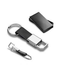 BOURCHIER - Keyring in metal and imitation leather