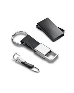 BOURCHIER - Keyring in metal and imitation leather