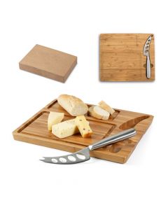 MALVIA - Bamboo cheese board with knife