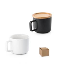 FANGIO - 250 ml ceramic mug with lid and bamboo base