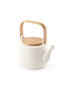 GLOGG - 700 ml ceramic teapot with bamboo lid 700 ml