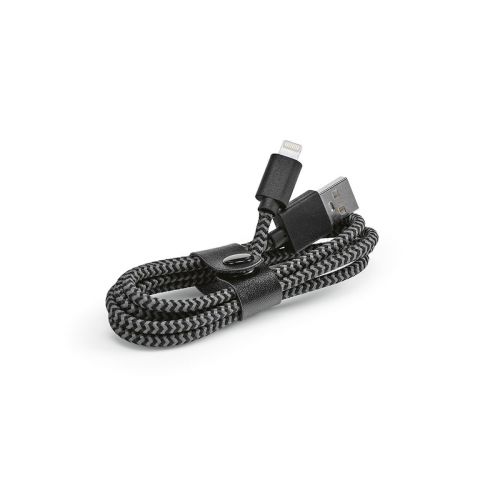 BERNOULLI - Cable rPET. 1m USB-A to Lightning. Fast Charge