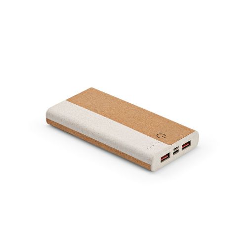ARCHIMEDES - Powerbank aus Kork und Weizenstroh mit 10000 mAh. 15 W
