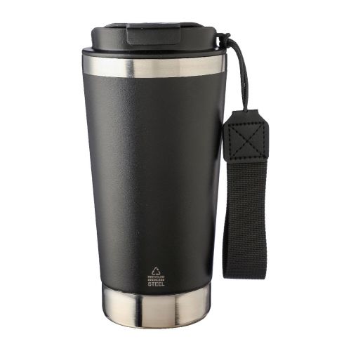 KAYLA - Recycled stainless steel double-walled drinking mug 500 ml 