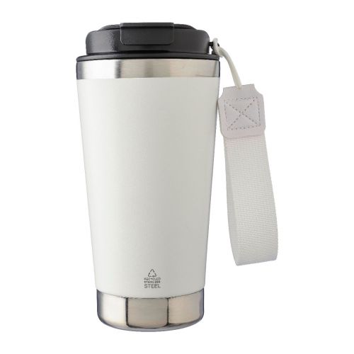 KAYLA - Recycled stainless steel double-walled drinking mug 500 ml 