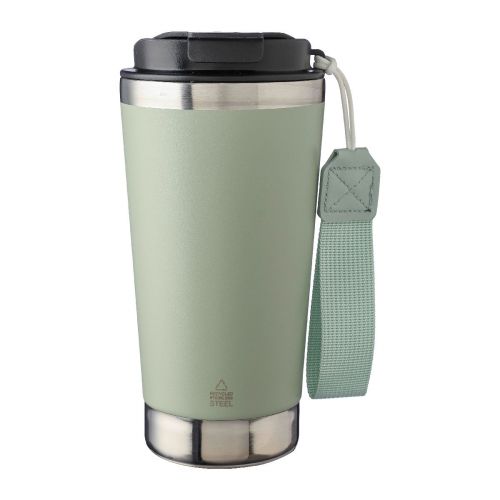 KAYLA - Recycled stainless steel double-walled drinking mug 500 ml 