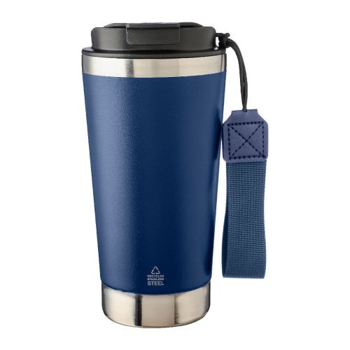 KAYLA - Recycled stainless steel double-walled drinking mug 500 ml 