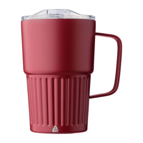 CALO - Recycled stainless steel double-walled travel mug (450 ml) 
