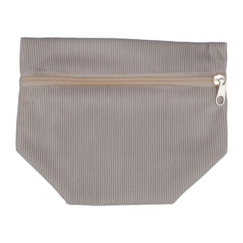 TIA - Corduroy zippered cosmetic pouch 