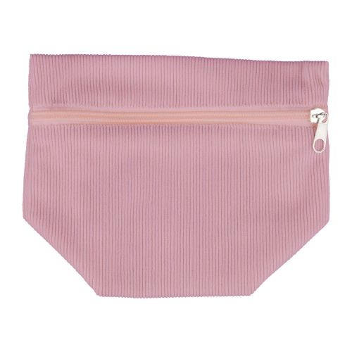 TIA - Corduroy zippered cosmetic pouch 