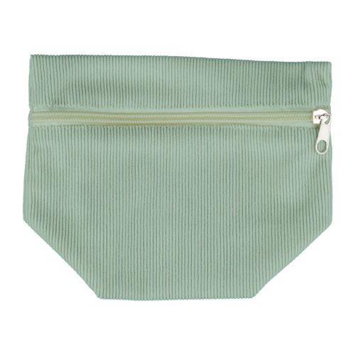 TIA - Corduroy zippered cosmetic pouch 