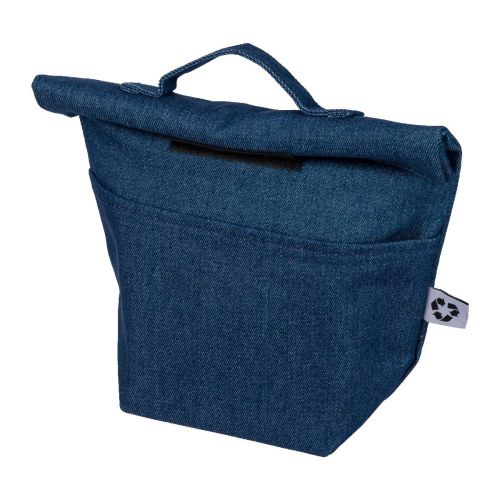 MIRA - Recycled denim cooler roll-top bag 