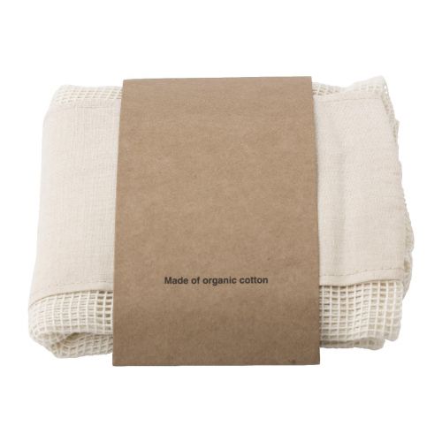 ADELE - Set of three reusasable cotton mesh produce bags 