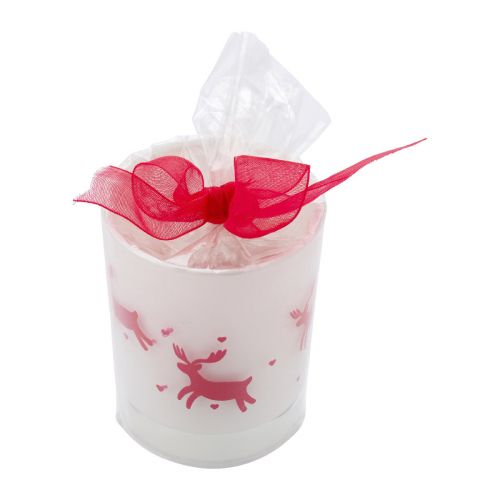 KIRSTEN - Glass candle holder with Christmas decorations 