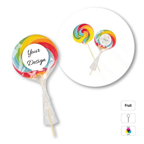 RAINBOW - Round chocolate lollipop