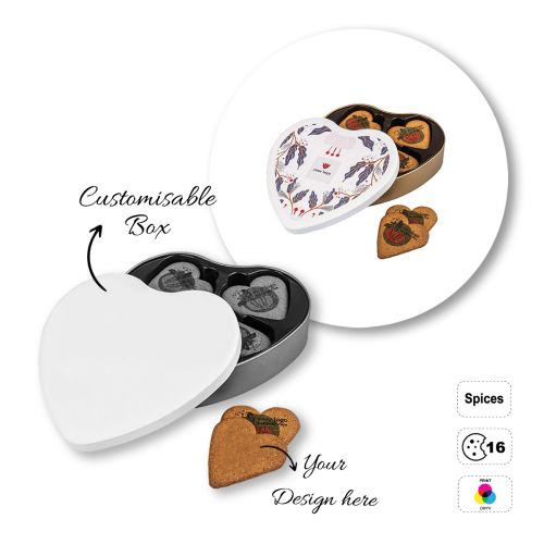 LOGO COOKIE - box of heart-shaped biscuits, customisable