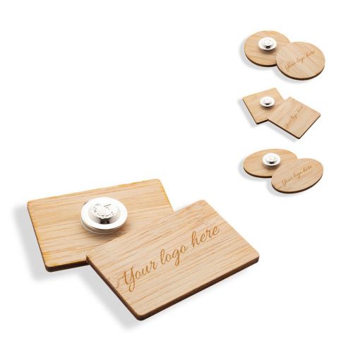 BOOBADGE - bamboo badge 53×35 mm