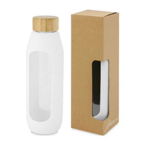 TIDAN - 600 ml borosilicate glass bottle with silicone grip