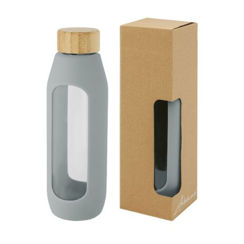 TIDAN - 600 ml borosilicate glass bottle with silicone grip