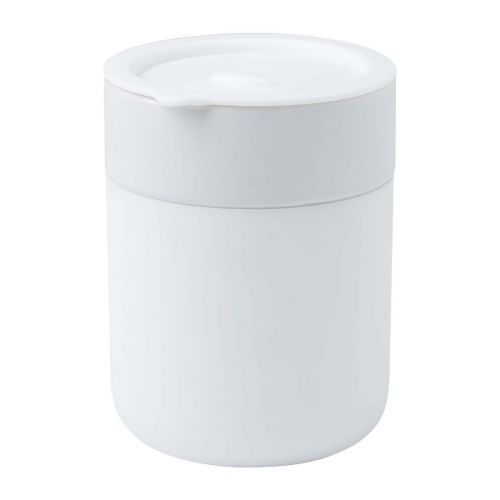 JAVA - 330 ml ceramic tumbler with silicone wrap and plastic lid