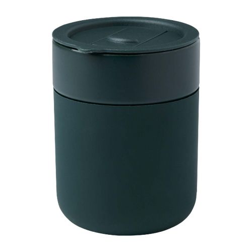 JAVA - 330 ml ceramic tumbler with silicone wrap and plastic lid