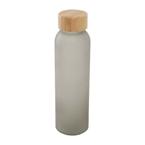 LUME - 500 ml matte soda lime glass bottle with bamboo lid