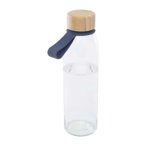 PORTO - 500 ml glass water bottle with silicone handle and bamboo lid