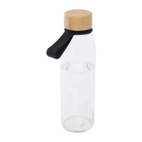 PORTO - 500 ml glass water bottle with silicone handle and bamboo lid