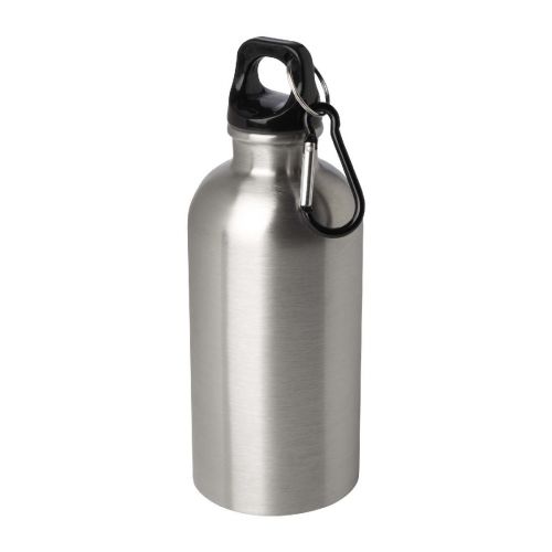 OREGON - 400 ml RCS certified single wall stainless steel water bottle with carabiner