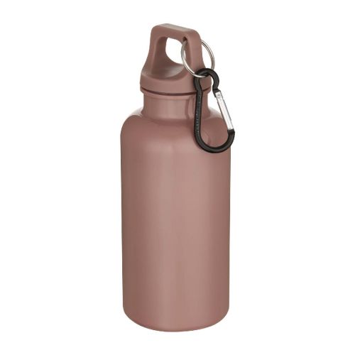 OREGON - 400 ml solid colour RCS recycled plastic water bottle with carabiner