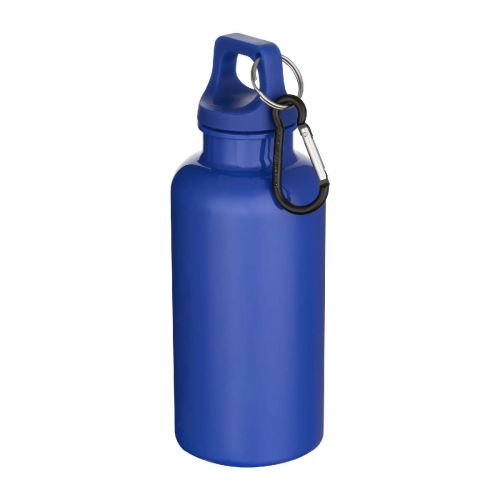 OREGON - 400 ml solid colour RCS recycled plastic water bottle with carabiner