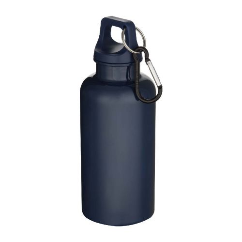 OREGON - 400 ml solid colour RCS recycled plastic water bottle with carabiner