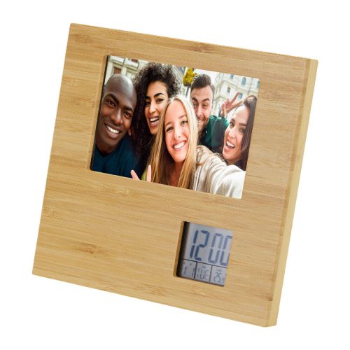 SASA - bamboo photo frame with thermometer