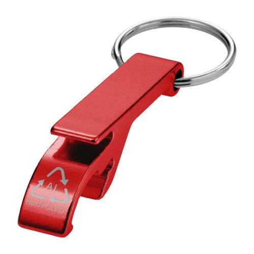 TAO - RCS recycled aluminium bottle and can opener with keychain
