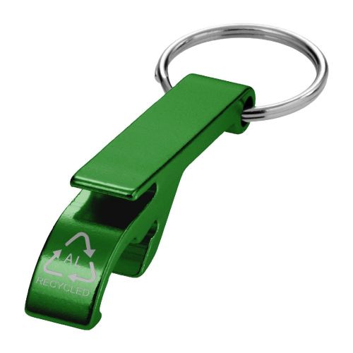 TAO - RCS recycled aluminium bottle and can opener with keychain