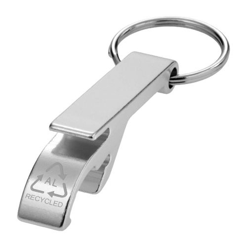 TAO - RCS recycled aluminium bottle and can opener with keychain