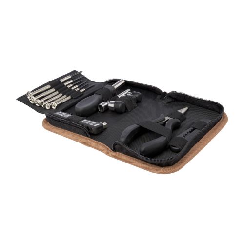 SPIKE - 24-piece RCS recycled plastic tool set with cork pouch